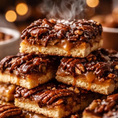 Image of Easy Chocolate Turtle Bars