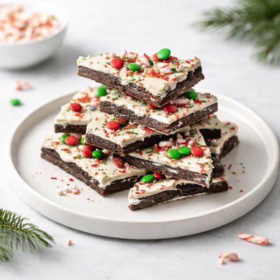 Image of Easy Christmas Mint Oreo Cookie Bark
