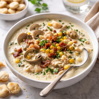 Image of Easy Corn Clam Chowder Lower Fat