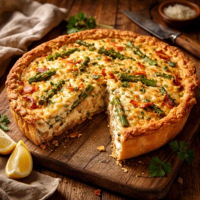 Image of Easy Crab Asparagus Pie