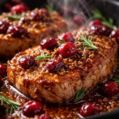 Image of Easy Cranberry Mustard Pork Chops