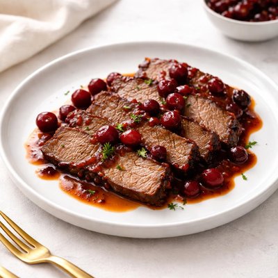 Image of Easy Cranberry Sweet and Sour Brisket