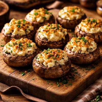 Image of Easy Cream Cheese Stuffed Mushrooms