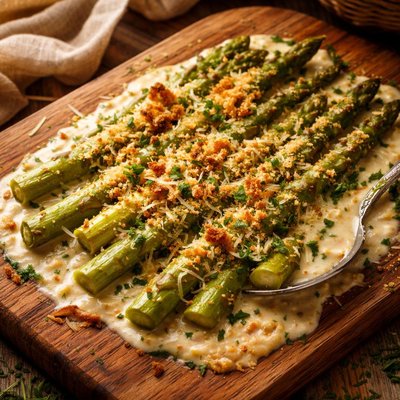 Image of Easy Creamy Baked Asparagus