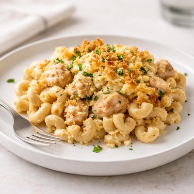Image of Easy Creamy Chicken Macaroni Bake