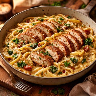 Image of Easy Creamy Chicken Pasta