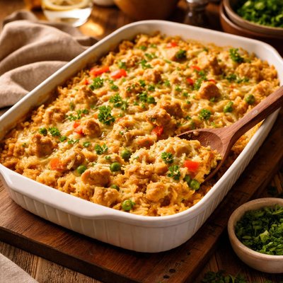Image of Easy Creamy Curry Chicken and Rice Casserole