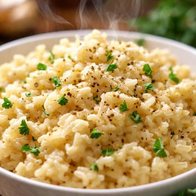 Image of Easy Creamy Garlic and Parmesan Rice