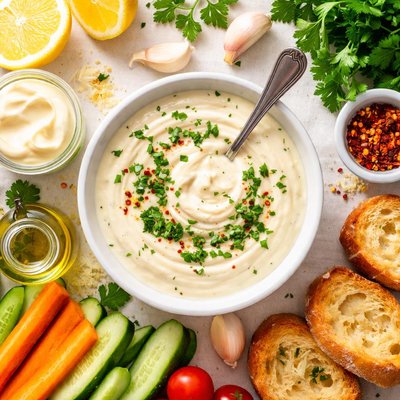 Image of Easy Creamy Garlic Dipping Sauce