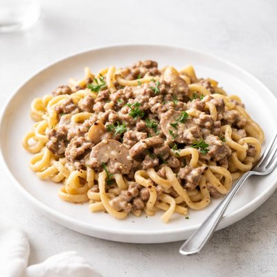 Image of Easy Creamy Hamburger Stroganoff