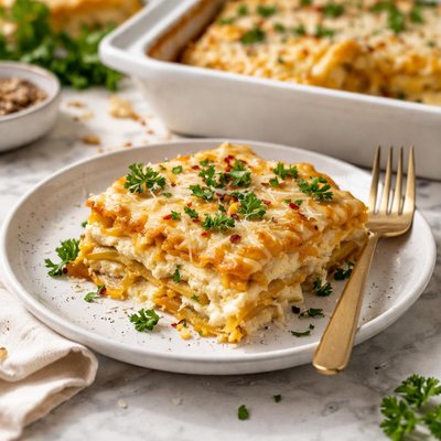 Image of Easy Creamy Low Calorie Butternut Squash Lasagna
