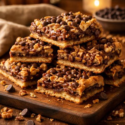 Image of Easy Crescent Chocolate and Nut Layer Bars