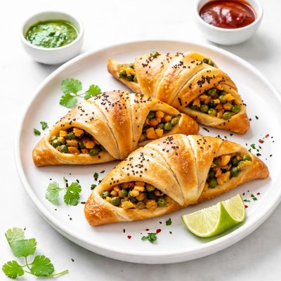 Image of Easy Crescent Samosa Indian Style Sandwiches