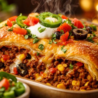 Image of Easy Crescent Taco Casserole