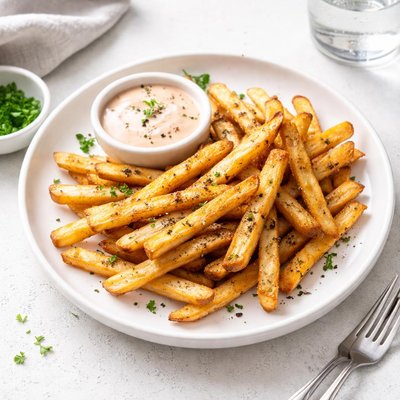 Image of Easy Crispy Oven Fries Low Fat Low Cal