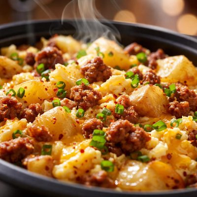 Image of Easy Crock Pot Potato Sausage and Egg Breakfast