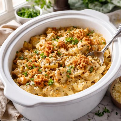 Image of Easy Crock Pot Scalloped Chicken