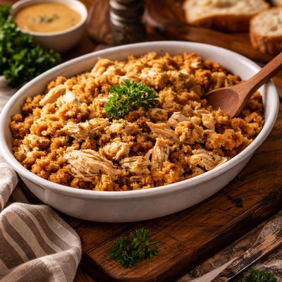 Image of Easy Crockpot Chicken and Dressing