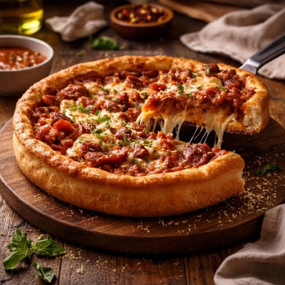 Image of Easy Deep Dish Pizza