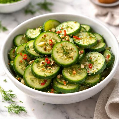 Image of Easy Delicious Marinated Cucumber Slices