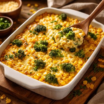Image of Easy Fast Yummy Broccoli Corn Casserole