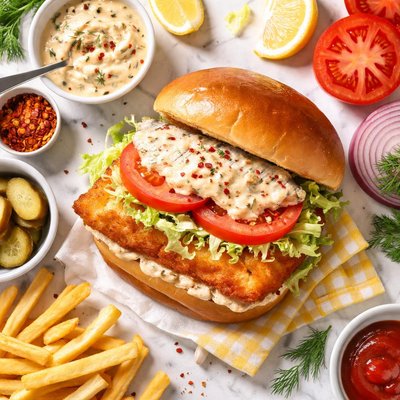 Image of Easy Fish O Fillet Sandwich with a Spicy Tartar Sauce
