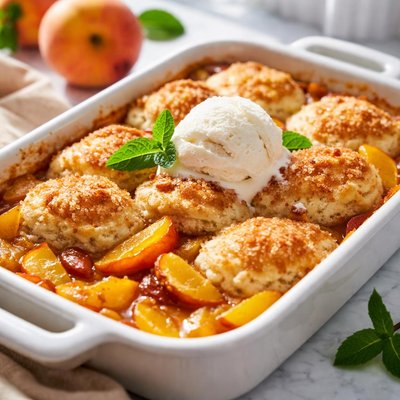 Image of Easy Fresh Peach Cobbler