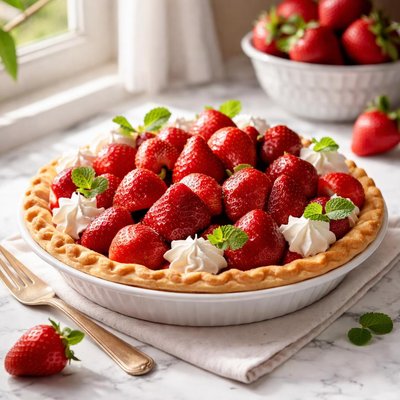 Image of Easy Fresh Strawberry Pie 1951