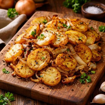 Image of Easy Fried Potatoes Onions