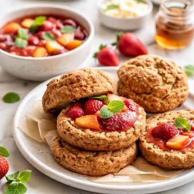 Image of Easy Fruit Soup Whole Wheat Scones