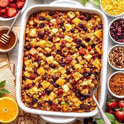 Image of Easy Fruity Matzo Kugel