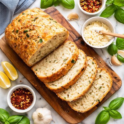 Image of Easy Garlic Basil and Parmesan Bread for Bread Machine