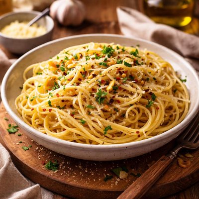 Image of Easy Garlic Spaghetti