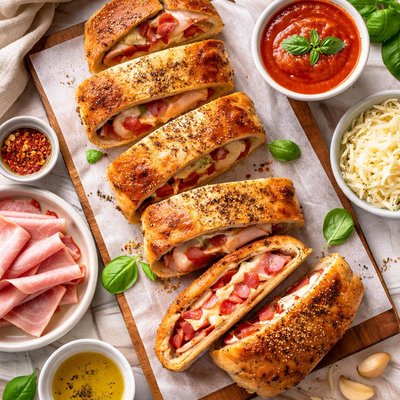 Image of Easy Ham and Cheese Stromboli