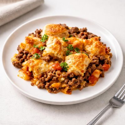 Image of Easy Hamburger and Biscuit Bake