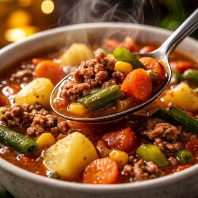 Image of Easy Hamburger Vegetable Soup