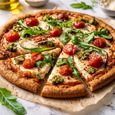 Image of Easy Healthy Whole Wheat Flax Pizza Crust