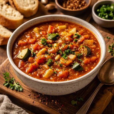 Image of Easy Hearty Vegan Tomato Soup Chock Full O Veggies