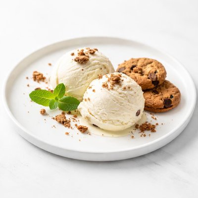 Image of Easy Homemade Vanilla Ice Cream N Cookies