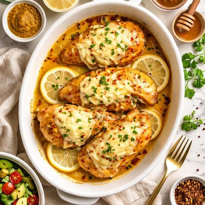 Image of Easy Honey Mustard Mozzerella Chicken
