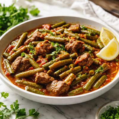 Image of Easy Iraqi Green Beans with Meat