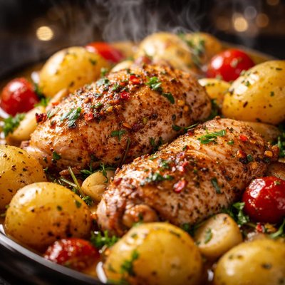 Image of Easy Italian Chicken and Potato Slow Cooker Recipe