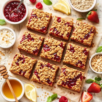 Image of Easy Jam Oat Bars