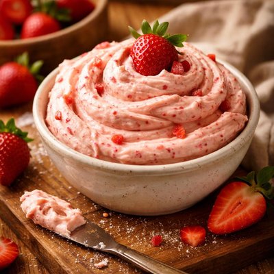 Image of Easy Kid Pleasin Strawberry Buttercream Frosting