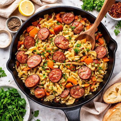 Image of Easy Kielbasa and Cabbage