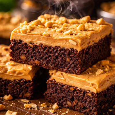 Image of Easy Less Guilt Peanut Butter Frosted Brownies