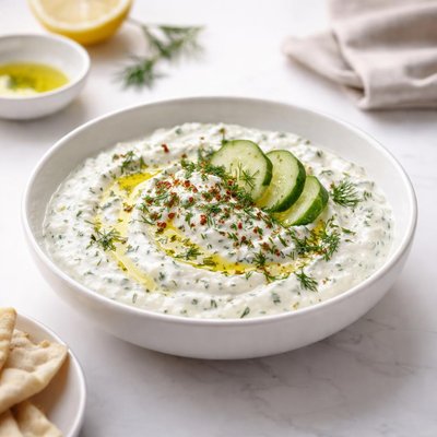 Image of Easy Low Fat Cacik Garlic Yogurt Dip