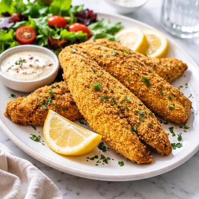 Image of Easy Low Fat Oven Fried Catfish