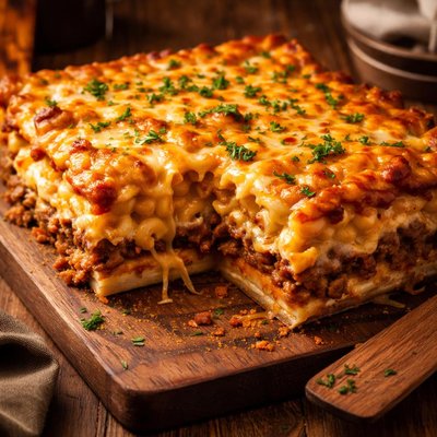Image of Easy Mac and Cheese Lasagna