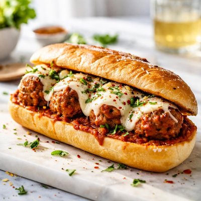 Image of Easy Meatball Parm Hero